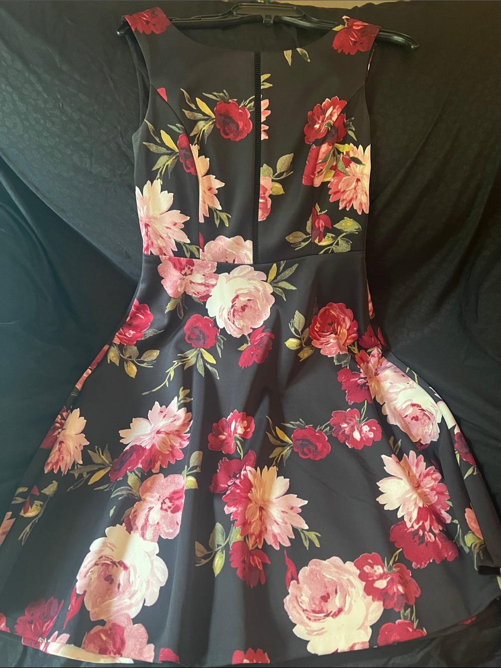 Worn 1x WHBM Sleeveless floral satin dress. Size 4